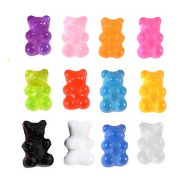 Colorful Gummy Bear Brooch Pin-Cute Gummy Bear Brooch Pin Sweets Candy Badge Backpack Hat Fashion Accessory (12pcs)