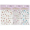 NOVANOOK 3 Pcs Heart Nail Stickers, Heart Nail Decals Star