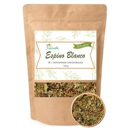 Xenivalle Té de Espino Blanco Hoja 100 g | Hojas Naturales Premium para Infusión | 100% Natural | Té Herbal | Bolsa Resellable para Mayor Frescura