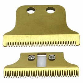 GRABOTE Upgraded Adjustable 2 Hole Double Wide Trimmer Replacement Blade #2215 for Detailer Corded, for Detailer Cordless. 5 Star Series Detailer 8081 (Double Gold Blade)