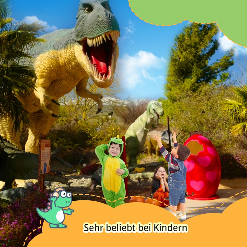 cuteDIY Children's Dino Costume Dinosaur Costume Children's Fancy Dress Costumes