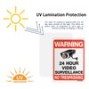 Video Surveillance Sign 4-Pack , HISVISION No Trespassing Metal Reflective
