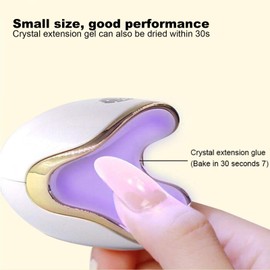 Lámpara de uñas LED UV Mini secador de uñas para un dedo, pequeño secador de uñas portátil de un solo dedo Lámpara UV Gel de uñas Máquina de curado de uñas LED Herramientas de arte de uñas, 6W