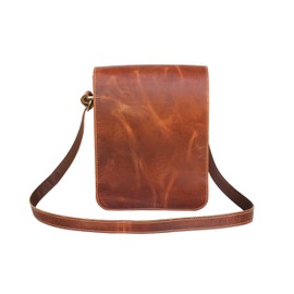 15" leather messenger bag laptop case office briefcase men computer distressed shoulder bag, Brown, 11" Vertical, Messenger