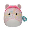 Squishmallows SQCR05426 12-Inch-Michaela Rainbow Leopard with Pink Headband, Multicolour
