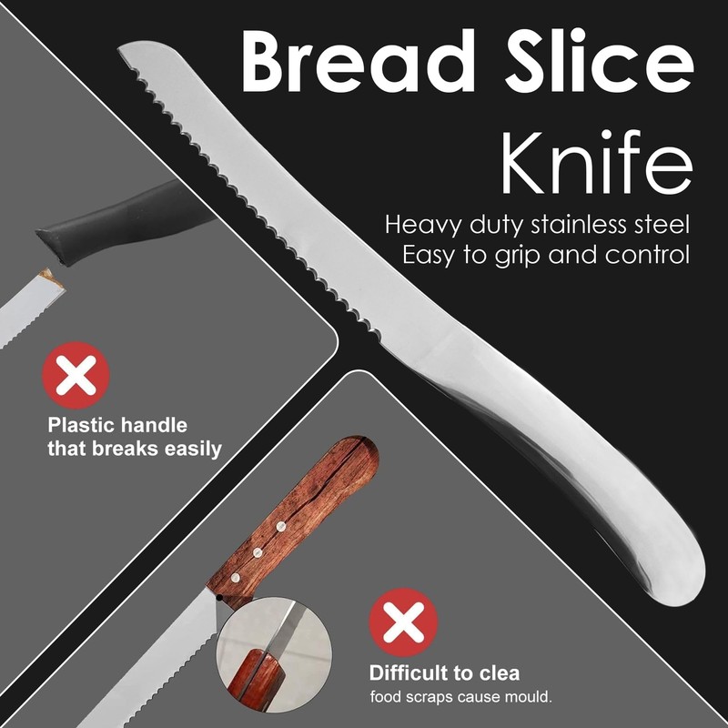 US Office Elements Stainless Steel Bread Knife – Best Bread