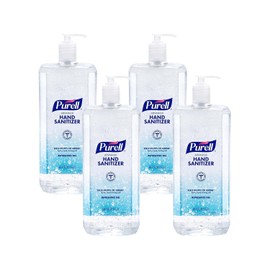 PURELL Advanced Refreshing Gel Hand Sanitizer, Clean Scent, 1.5 L Pump Bottle, 4/Carton