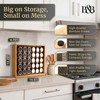 BOURBON & BARREL Wooden Spice Rack Organizer with Glass Jars