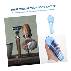 Ipetboom 2sets Portable Shaver Storage Box Durable Razor Case Buckle Lightweight Travel Organizer for Safe Razor Protection Present for Friends and Family 2pcs*2