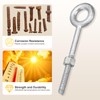 METALLIXITY Eye Bolt with Nuts (1/4"x4") 2Set, Zinc-Plated Carbon Steel