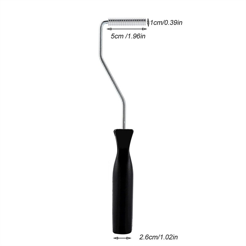 Fiberglass Paddle Roller Set Shank Iron Roller Tool Defoaming Angle