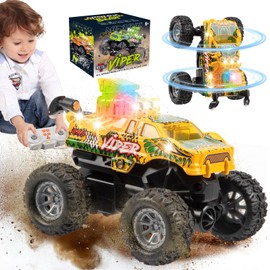 TOHIBEE Monster Truck Toys, 2.4GHz Remote Control Car with Headlight for Kids 3 4 5 6 7 8, Metal Shell, Toddler Toys for Boys Girls 3+ Year Old