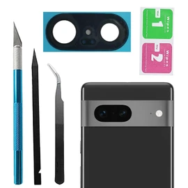 For Pixel 7 Back Rear Camera Glass Lens Replacement Compatible with Google Pixel7 Camera Glass Replacement with Pre-Installed Adhesive and Repairing Toolkits
