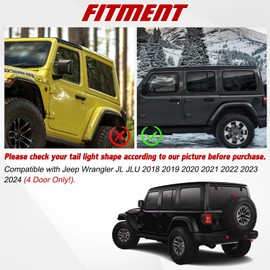 x xotic tech American Flag Rear Side Window Decal Sticker Compatible with Jeep Wrangler JL JLU 2018-up 4 Door, Pre-cut Back Window Glass US Flag Sticker Exterior Accessories (2Pcs, Carbon Fiber Style)