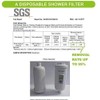 Miniwell Shower Water Filter + Handheld Shower Head Combo w/Stainless
