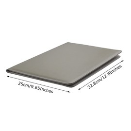 Enyuwlcm PU Leather Portfolio Folder with Clipboard Clip Padfolio for Business Interview Resume (Gray)
