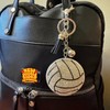 Popfizzy Bling Volleyball Keychain for Women and Girls, Purse Charm,...