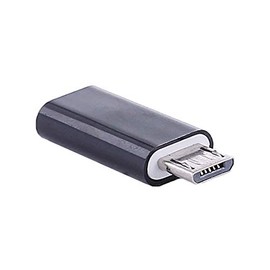 Electrónica REY Adapter Converter USB C 3.1 Female to Micro USB Male, Charging and Data, Black