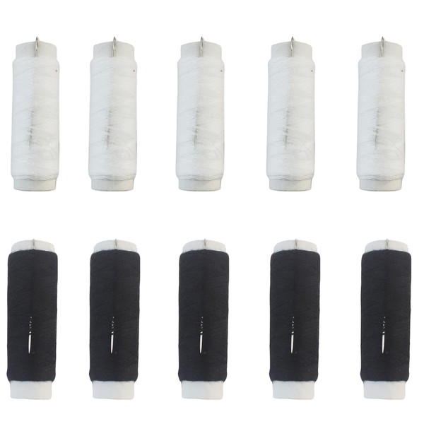 Sewing Thread, 10 Pcs Black and White Cotton Thread with