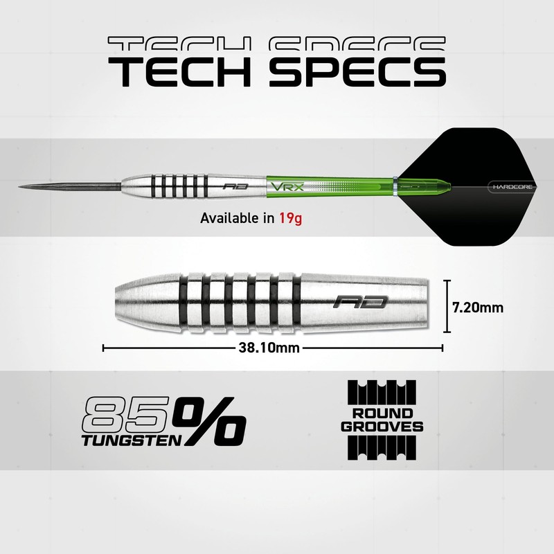 Red Dragon Featherlite 9: 19g - 80% Tungsten Steel Darts