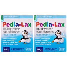 Fleet Children's Pedia-Lax Liquid Glycerin Suppositories - Pack of 2, 12 Suppositories Total