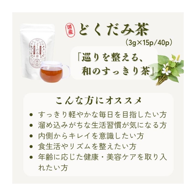 Takayama Tea Garden Dokudami Tea 0.1 oz (3 g) x