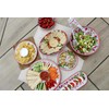 Mediterranean Outdoor/Camping/BBQ - Plastic/Melamine Dipping Snack Bowls x 2