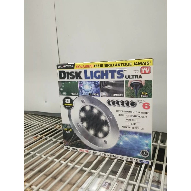 Bell and Howell 6-Pack Disk Lights 8-Lumen 0.2-W. Stainless Steel