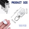 EULAPGOE 100pcs Plastic Sliding Curtain Track Gliders, White Curtain Track