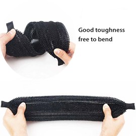 GANPUB Black Vintage Wide Headband, Lace Shiny Hair Hoop, Large Temperament Hairband for Women, Non-Slip Elegant Head Wrap Hair Accessory