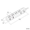 Sanwa Supply TAP-SPWMG24-3 Lightning Guard Tap, 2P, 4 Openings, 9.8