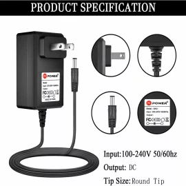 Pkpower AC/DC Adapter Charger Power Cord For Nyne Bass Portable Wireless Speaker