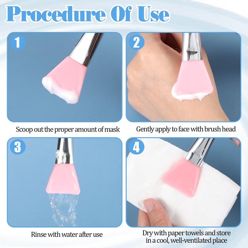 7PCS Silicone Brush Applicator Kit, Resin Brush Applicator UV Resin