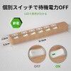 SAYBOUR Wood Grain Power Strip, Lightning Guard, Individual Switch, Power