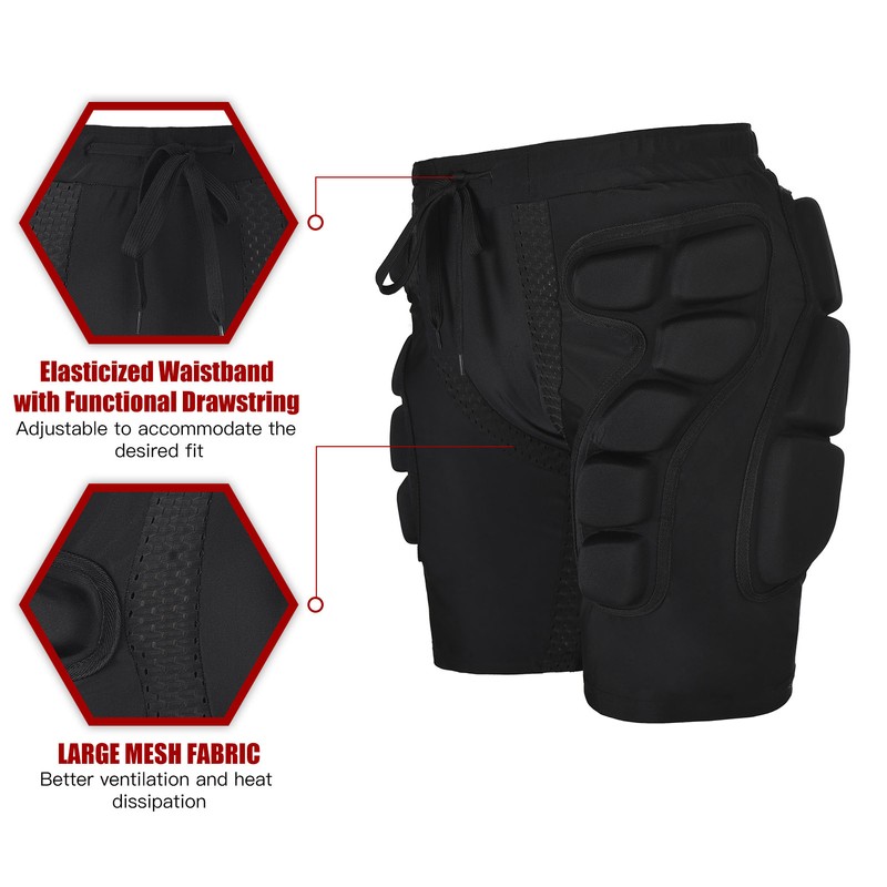 Snowboarding Protective Padded Shorts Skiing Hip Protector Padded Short for