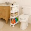 ShellKingdom 4 Tier Bathroom Storage Organizer, Slim Rolling Storage Cart