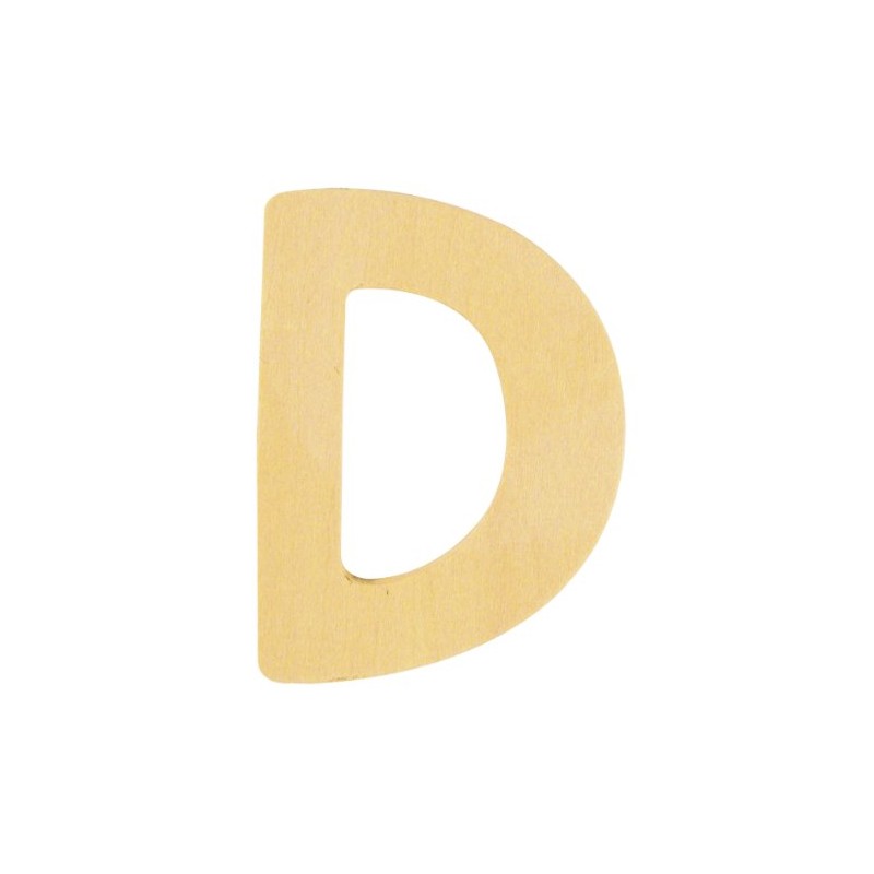 RAYHER HOBBY 6193300 Wooden Alphabet, 6 cm, D