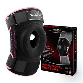 Welnove Knee Brace with Side Stabilizers & Patella Gel Pads, for Maximum Knee Pain Support, ACL/MCL Injury, Meniscus Tear, Arthritis, Surgery Recovery, Sports, and Workouts for Men and Women (Large)