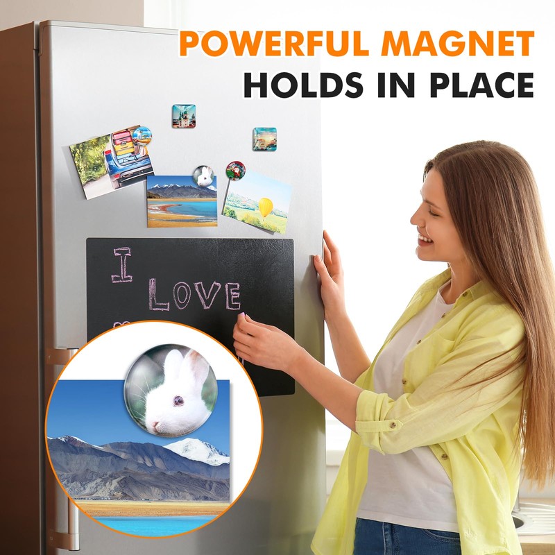 Aertiavty 72 Pcs Fridge Magnets Making Kit, 2 Inch Glass