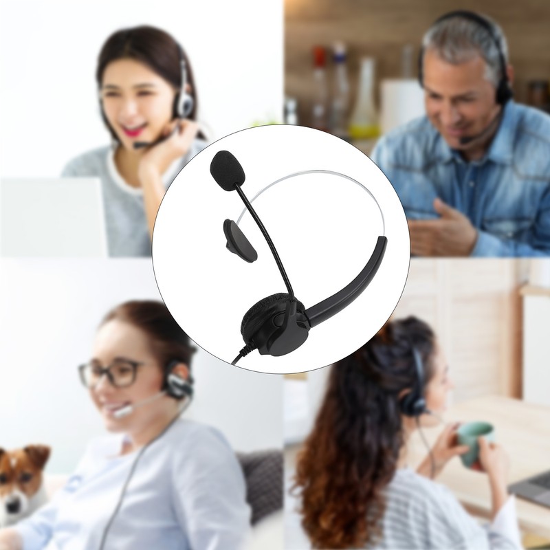 USB Headset with Microphone Noise Reduction Audio Control for Business
