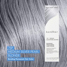 Bondbar 7SP Medium Silver Pearl Blonde Bonding Permanent Creme Hair Color, Repairing hair dye for all hair types, Vegan, Built in Bonding, 2.05 Oz