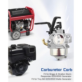 ANODZU 030594A 592929 Carburetor Kit, Fit for Troy Bilt 6250 8500 W Generator for Briggs & Stratton Storm Responder 25T232 25T235 25T236 25T237 25N132 25P132 14.5HP
