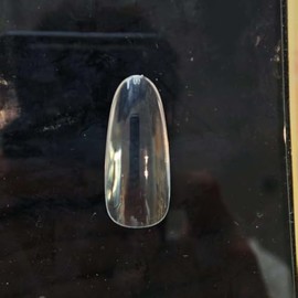 NOVO OVO L Natural Thick Oval Nail Tips for Flat Nails, Extra Thick Long False Nails Press on, Full Cover Soft Gel Extension Fake Nail for Acrylic kit, Clear X 15 Sizes 450 pcs