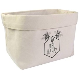 Large 'Bee Happy Bumblebees' Canvas Organiser/Storage Bag (OR00033337)