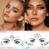 3 Stücke Festival Edelsteine Temporären Tattoos,Glitzersteine Gesicht,Strasssteine fü Musikkarneval, Party,
