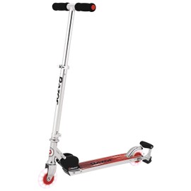 Razor Spark Ultra Kick Scooter for Kids Ages 8+ - Ultra Bright LED Wheels, Rear-fender brake, Adjustable Handlebars, For Riders up to 143 lbs
