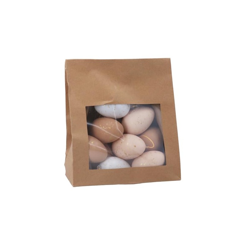 Gisela Graham Easter Egg Decorations with Gold Flecks, Natural, Set