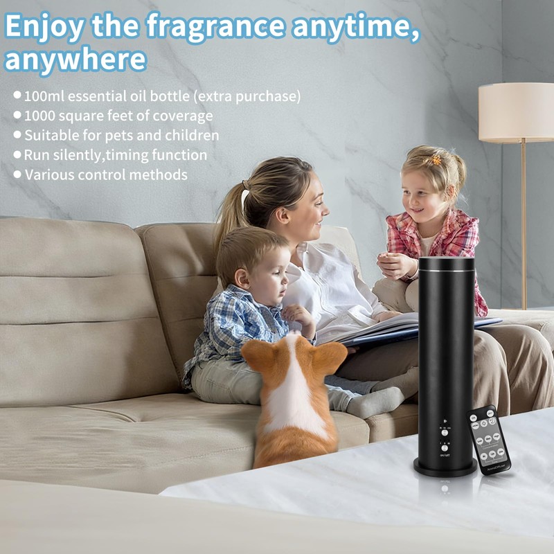 WEKELL Waterless Essential Oil Diffuser -1000 Sq Ft Coverage, Scent