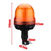 SUNWAN Flashing Amber Beacon, 60LED Car Rotating Flexible DIN, 12V/24V