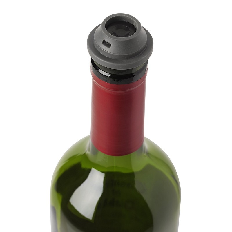 Le Creuset Wine Pump and 3-Stoppers Weinpumpe, Nicht zutreffend, Kirschrot,